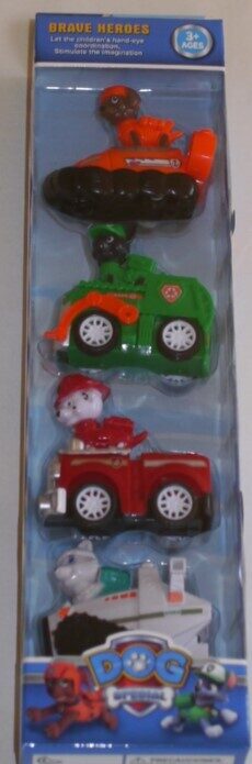 PAW patrol komplekts 4gab